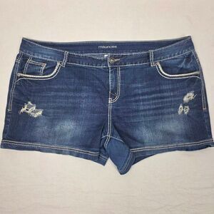 Maurices Distressed Denim Shorts Womens Size 24W